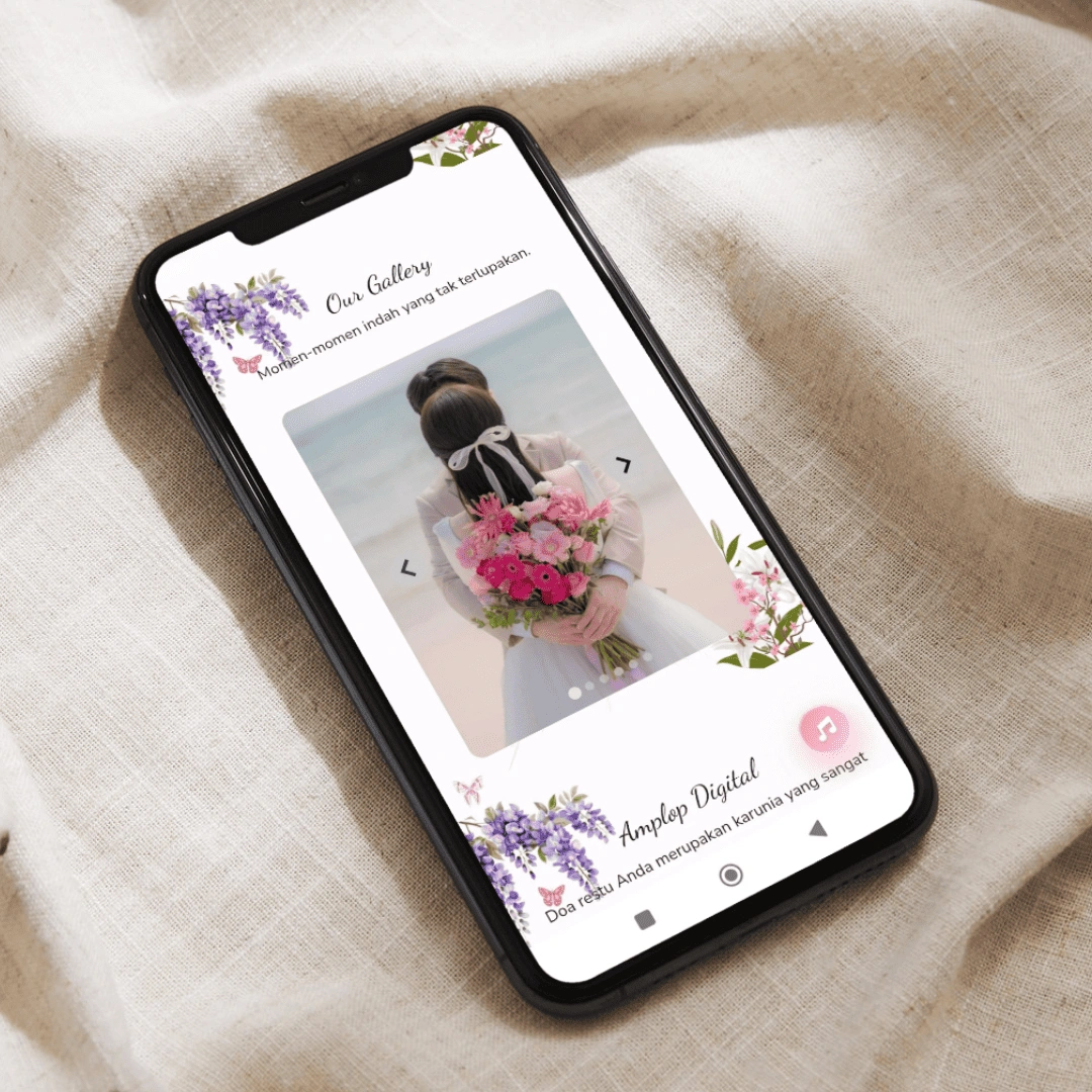 Template Undangan Website Mewah Tema Bunga Bloom Animasi 3D
