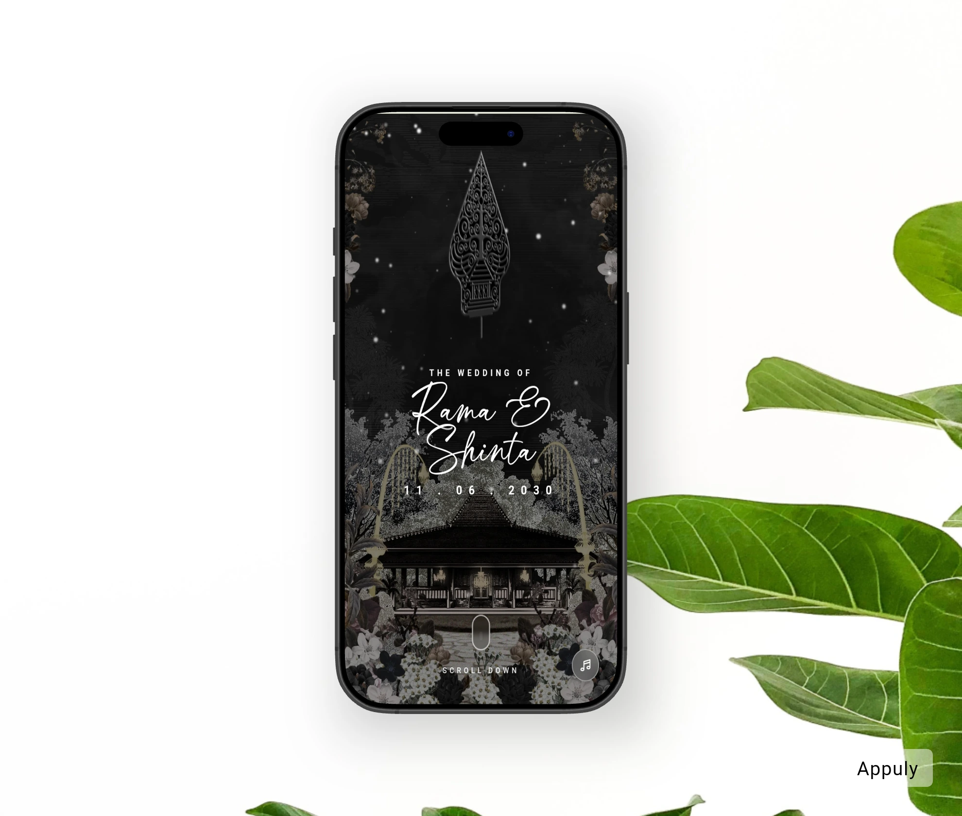 Template Undangan Pernikahan Digital Tema Java Black, Murah dan Elegan